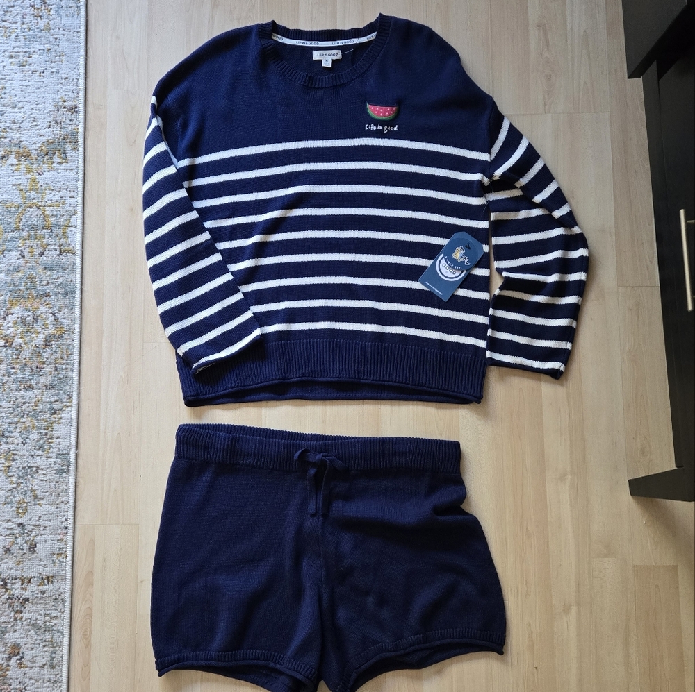 NWT Life Is Good Sweater Set